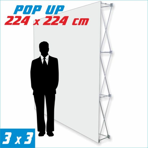 pop up 3x3 têxtil